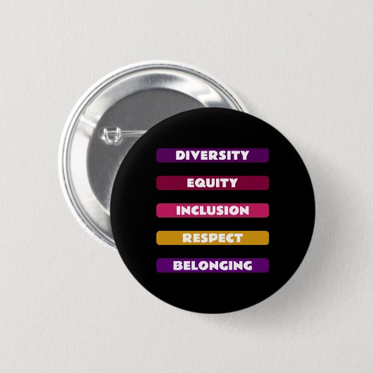 Diversity Equity Inclusion Respekt vor dem bestehe Button (Vorne & Hinten)