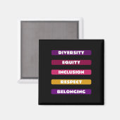 Diversity Equity Inclusion Respekt vor dem bestehe Magnet (Vorderseite/Rückseite)