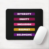 Diversity Equity Inclusion Respekt vor dem bestehe Mousepad (Mit Mouse)