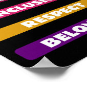 Diversity Equity Inclusion Respekt vor dem bestehe Poster (Ecke)