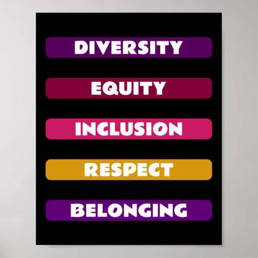 Diversity Equity Inclusion Respekt vor dem bestehe Poster (Vorne)