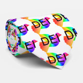 Diversity Equity Inclusion (schwarze Schrift) Krawatte (Gerollt)