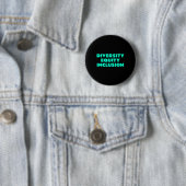 Diversity Equity Inclusion - Slogan für soziale Ge Button (Beispiel)
