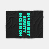 Diversity Equity Inclusion - Slogan für soziale Ge Fleecedecke (Vorderseite (Horizontal))