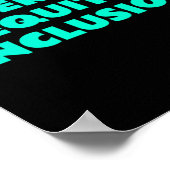 Diversity Equity Inclusion - Slogan für soziale Ge Poster (Ecke)
