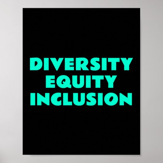 Diversity Equity Inclusion - Slogan für soziale Ge Poster (Vorne)