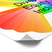 Diversity Equity Inklusion mit Regenbogenohr Poster (Ecke)