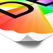 Diversity Equity Inklusion mit Regenbogenohr Poster (Ecke)