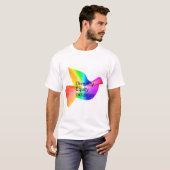 Diversity Equity Inklusion mit Regenbogenohr T-Shirt (Vorne ganz)