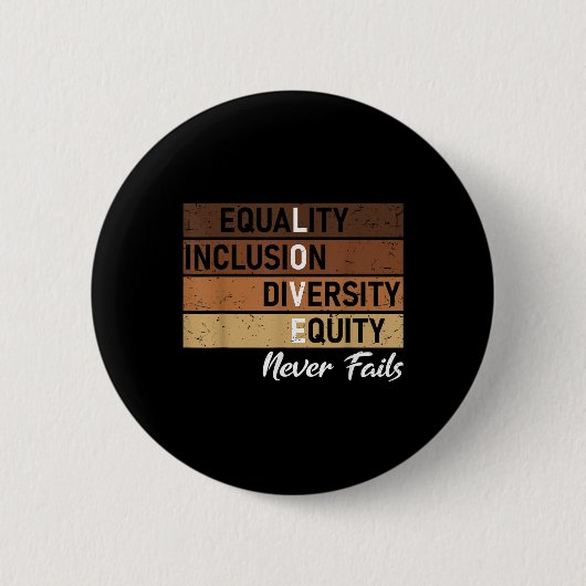 Diversity-Equity-Liebe für Gleichheit und Integrat Button (Vorderseite)