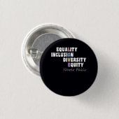 Diversity-Equity-Liebe für Gleichheit und Integrat Button (Vorne & Hinten)