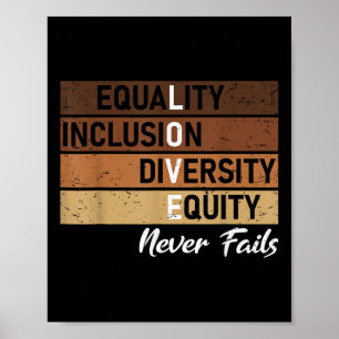 Diversity-Equity-Liebe für Gleichheit und Integrat Poster