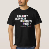 Diversity-Equity-Liebe für Gleichheit und Integrat T-Shirt (Vorderseite)