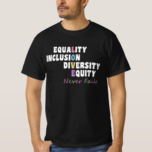 Diversity-Equity-Liebe für Gleichheit und Integrat T-Shirt (Vorderseite)