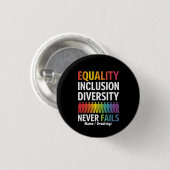 Diversity Equity Liebe gewinnt Gleichheit und Inte Button (Vorne & Hinten)