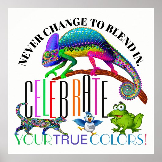 Diversity Ermutigung Akzeptanzplakat Poster (Vorne)