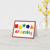 Diversity-Formen-Note-Karte Karte (Gelbe Blume)