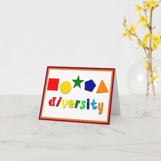 Diversity-Formen-Note-Karte Karte (Gelbe Blume)