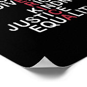 Diversity Freiheit und Gerechtigkeit Poster (Ecke)
