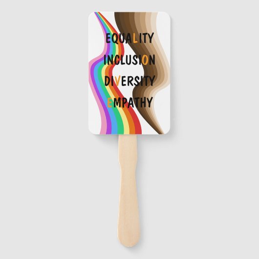 Diversity für Gleichheit und Integration Empathy-H Fächer (Rückseite)