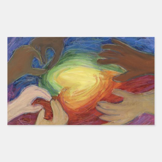 Diversity für Lieben und Hände Art Decal Sticker (Vorderseite)