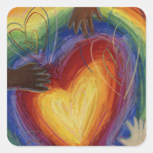 Diversity für Lieben und Hände Art Decal Sticker