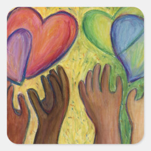 Diversity für Lieben und Hände Art Decal Sticker