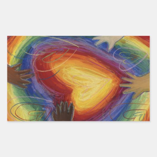 Diversity für Lieben und Hände Art Decal Sticker (Vorderseite)