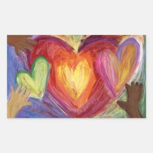 Diversity für Lieben und Hände Art Decal Sticker (Vorderseite)