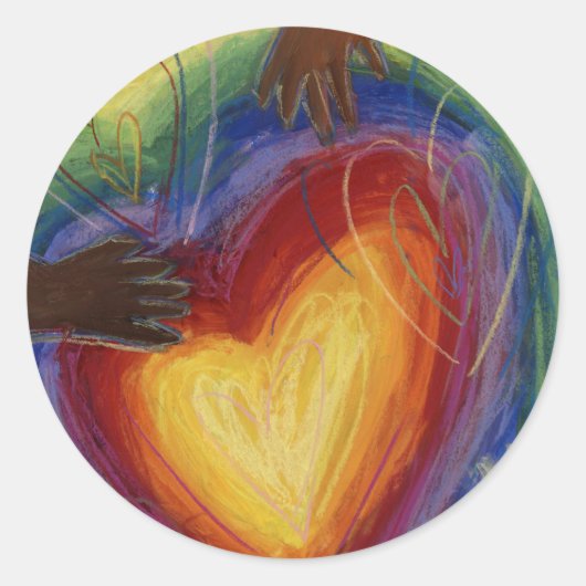 Diversity für Lieben und Hände Art Decal Sticker (Vorderseite)