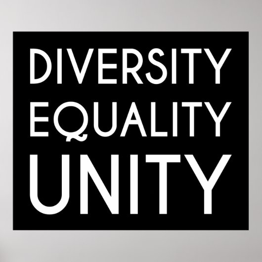 Diversity, Gleichheit, Einheit Poster (Vorne)