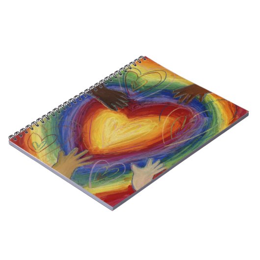 Diversity Hearts Hands Liebe Art Journal Notizblock (Linke Seite)