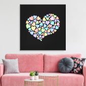 Diversity Hearts Rainbow Heart Liebe Friedliche Ei Leinwanddruck (Insitu (Wohnzimmer))