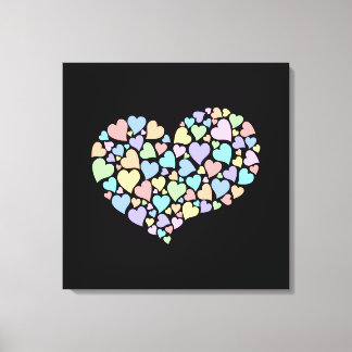 Diversity Hearts Rainbow Heart Liebe Friedliche Ei Leinwanddruck