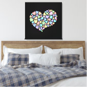 Diversity Hearts Rainbow Heart Liebe Friedliche Ei Leinwanddruck (Insitu (Schlafzimmer))