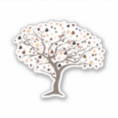 Diversity Herz Baumhauttöne Eine menschliche Famil Aufkleber (Vorderseite)