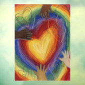 Diversity-Herz-Kreislauf-DEI-Fenster Fensteraufkleber (Blatt 3)