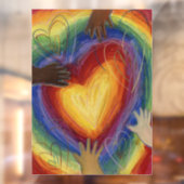 Diversity-Herz-Kreislauf-DEI-Fenster Fensteraufkleber (Blatt 2)