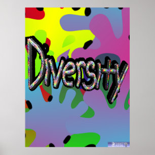 Diversity im Wort-Plakat Poster
