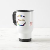 Diversity in der White Travel Mug am Arbeitsplatz Reisebecher (Vorderseite Links)
