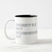 Diversity is Fact Inclusion Zweifarbige Tasse (Links)