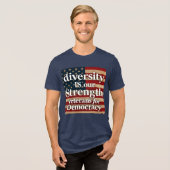 Diversity Is Our Strength Tri-Blend Shirt (Vorderseite voll)