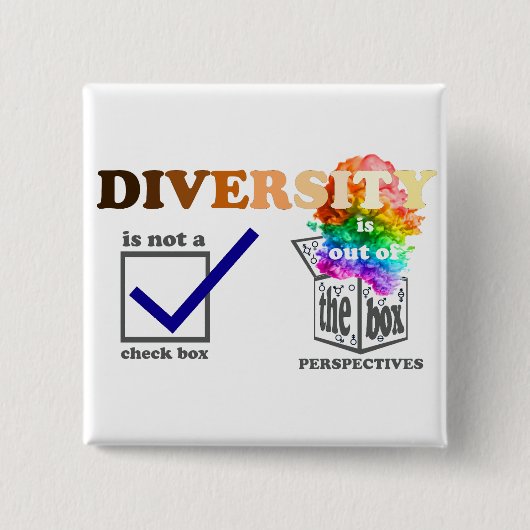Diversity ist aus der Box-Perspektive Button (Vorderseite)