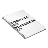 Diversity ist eine Tatsache Aufnahme ist ein Akt 1 Notizblock (Rechte Seite)