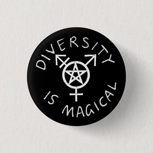 Diversity ist magischer Knopf Button (Vorderseite)