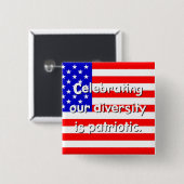 Diversity ist patriotischer Button (Vorne & Hinten)