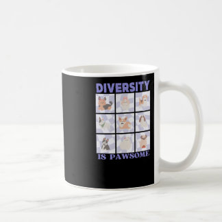 Diversity ist pawsome Niedlich Groovy Retro Vibes Kaffeetasse