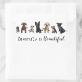 Diversity ist schön rechteckiger aufkleber (Tasche)