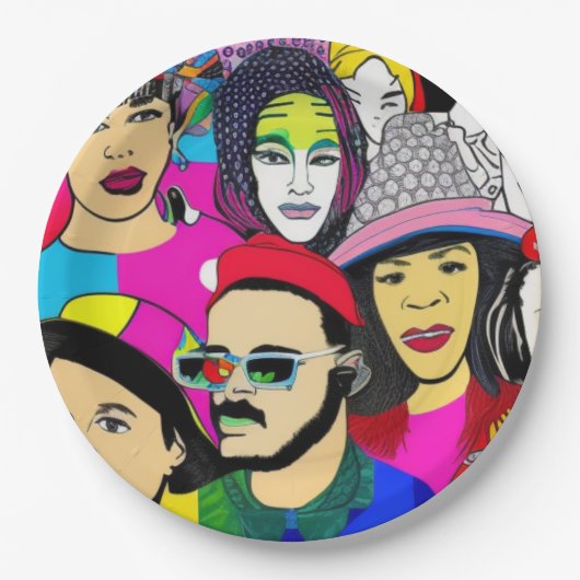 Diversity ist Spaß Pappteller (Vorderseite)