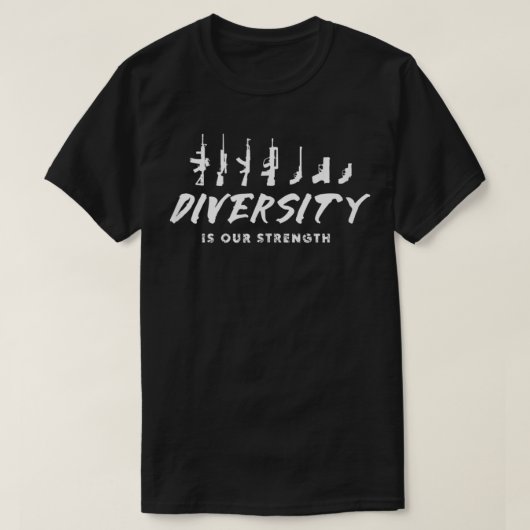 Diversity ist unsere Stärke Funny God Guns 2A Love T-Shirt (Design vorne)